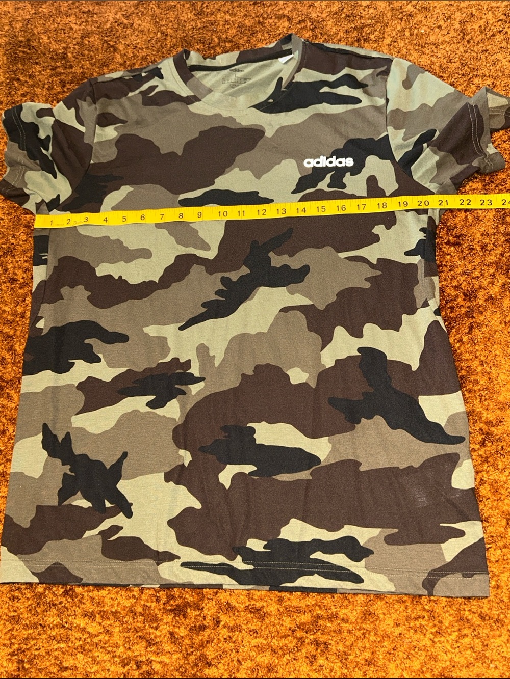 adidas Short Sleeve Camo Tee in Green/Brown/Black - Picture 3 of 6